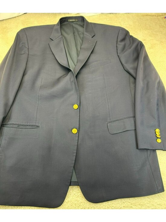 Ralph Lauren Other - Ralph Lauren Mens Navy Blazer Gold Buttons Size 33 Wool Blend Classic Two-Button